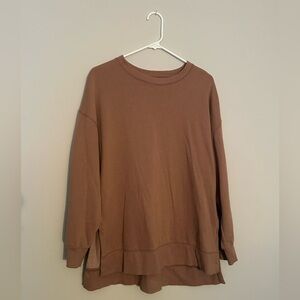 Oversized Boyfriend Garment-Dyed Tunic Sweatshirt
